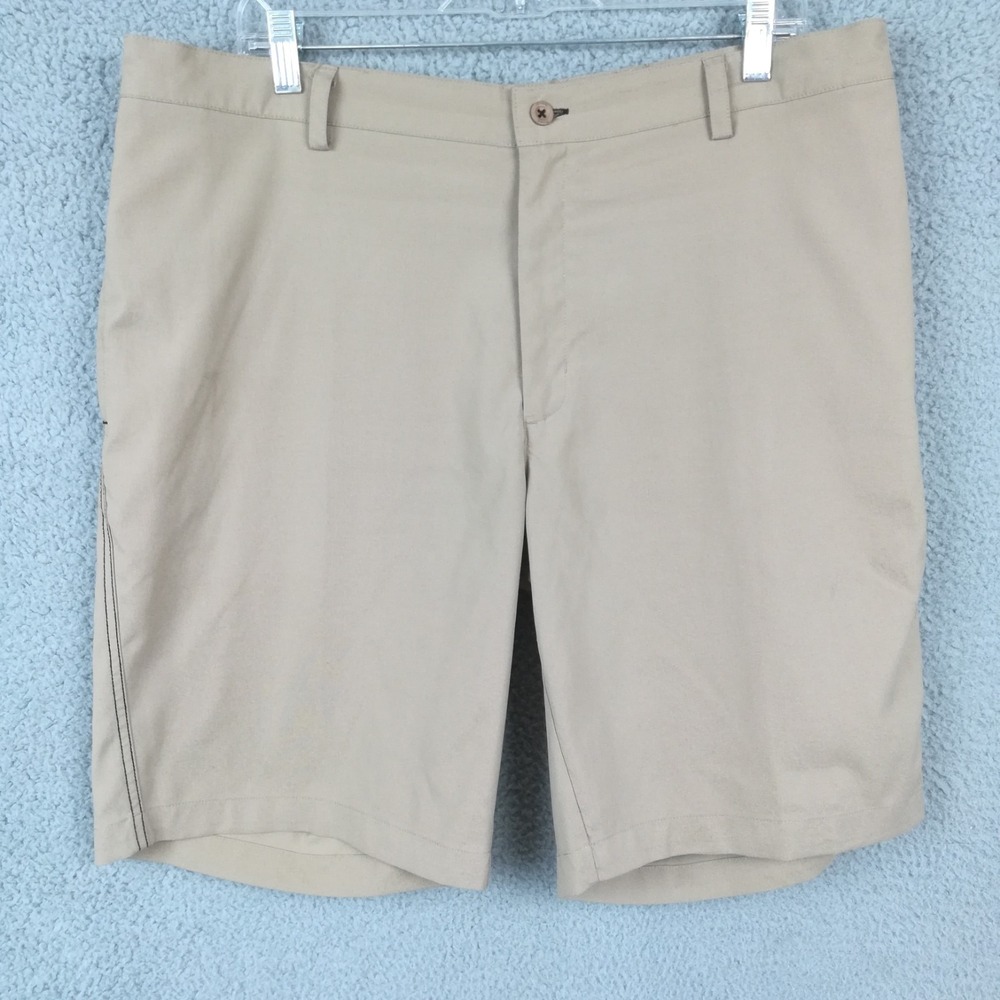 PING Mens Shorts Chino Sensa Cool Beige Flat Front Sportswear Performance 40